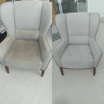 Resultado de higienização de poltrona