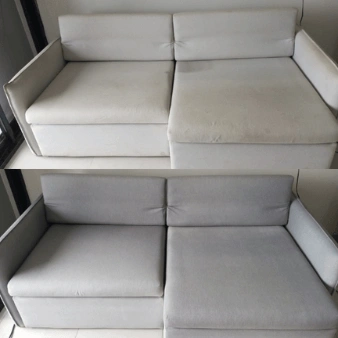 resultado de higienização de sofá